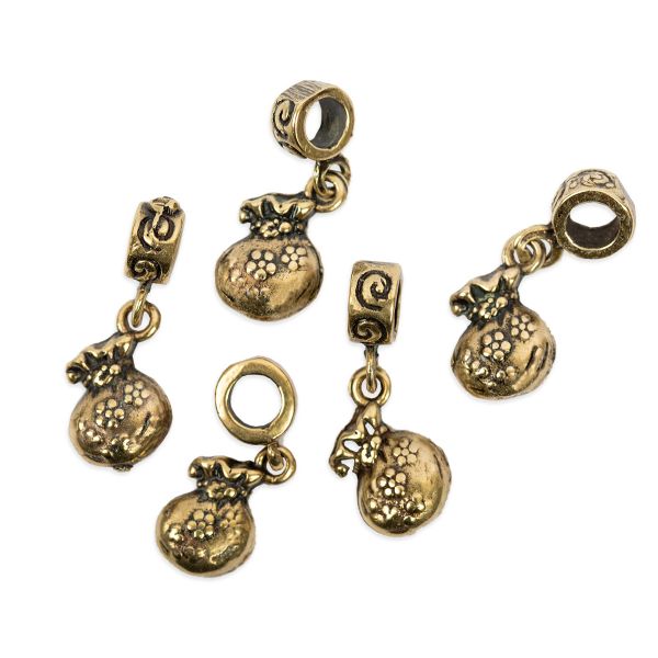 Бусины латунь 10х24х7 мм, 20 шт, №1 Мешок, Zlatka PND-26