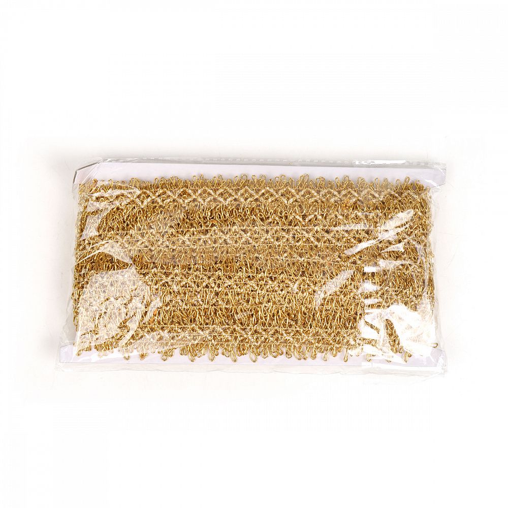 Тесьма отделочная 28 мм, 9447 цв.золото уп.13.71м