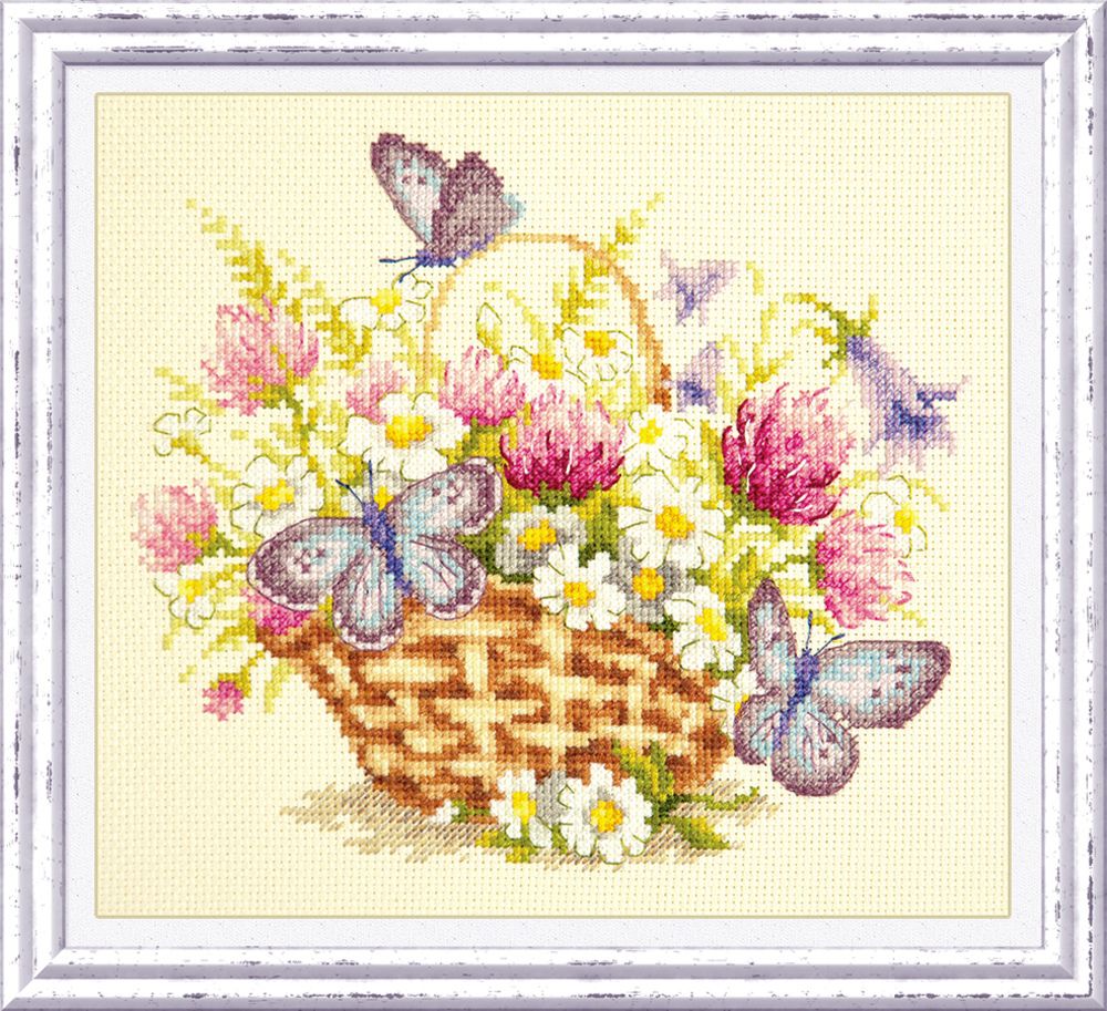 Набор для вышивания нитками Чудесная игла, Летнее настроение 20х17 см