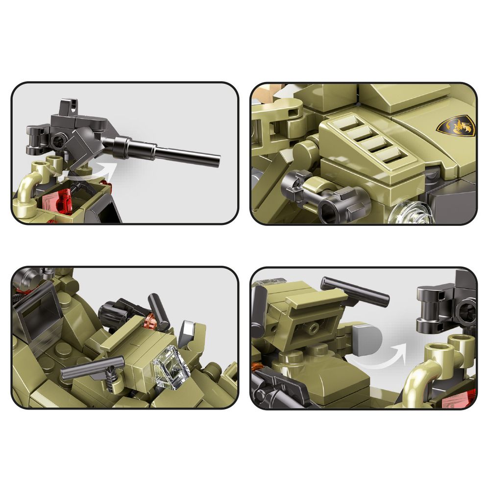 Конструктор пластиковый Квадроцикл 312 элемент, Поделкин PLJ-01