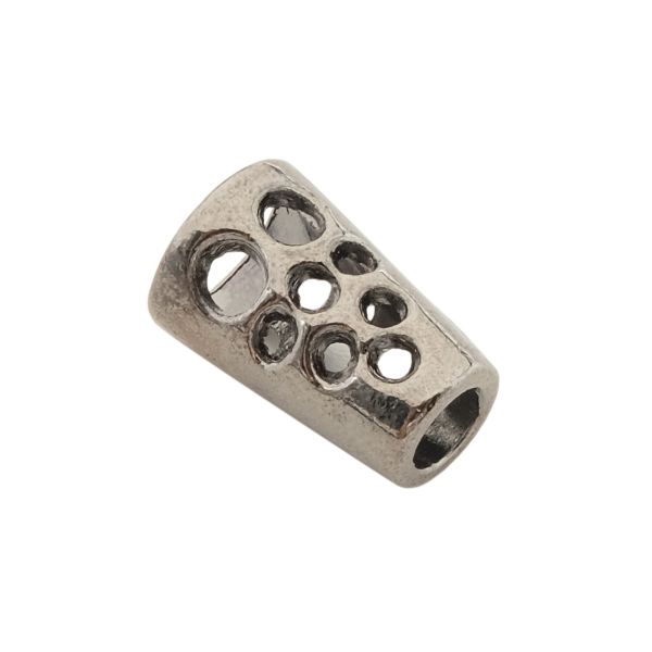 Наконечник для шнура металл колокол 12.5х9 мм, ⌀4.5/7.5 мм, (чер.никель), 0305-5134, 20 шт