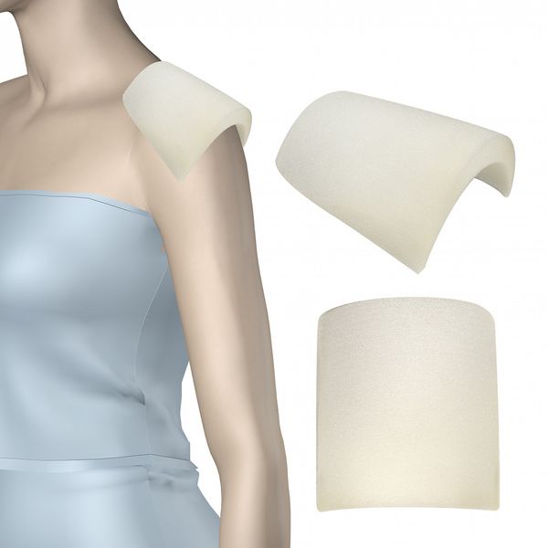 Плечевые накладки (подплечники) втачные необтянутые 120х170х18 мм, В18 белый, 200 пар