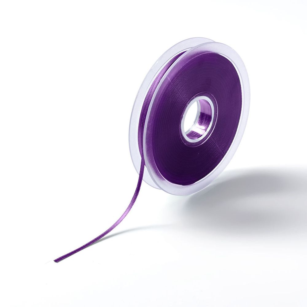 Лента атласная 2-сторонняя 03.0 мм, 50 м, Prym, 60 фиолетовый /TOS/