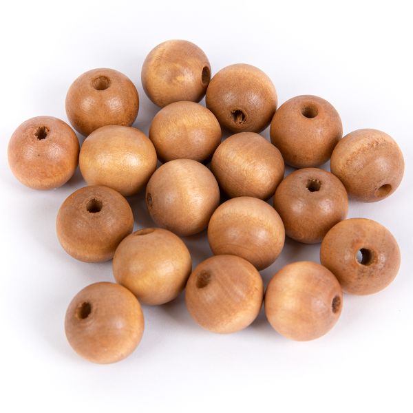 Бусины дерево ⌀20 мм, 160±10 шт, тёмное дерево, Zlatka HWBD-20