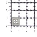 Пуговицы 4 прокола 22L (14мм), квадрат, пластик (col.02 светло-серый), CB_M-26, 144 шт