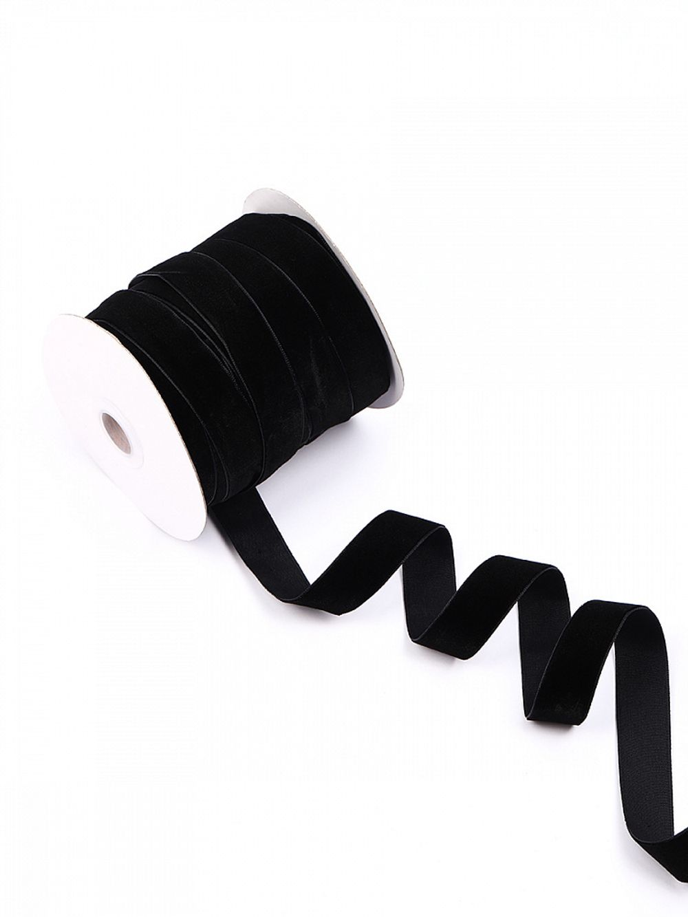 Лента бархатная (тесьма) 20.0 мм / 22.86±1 метров, арт.20VR03 нейлон цв.черный