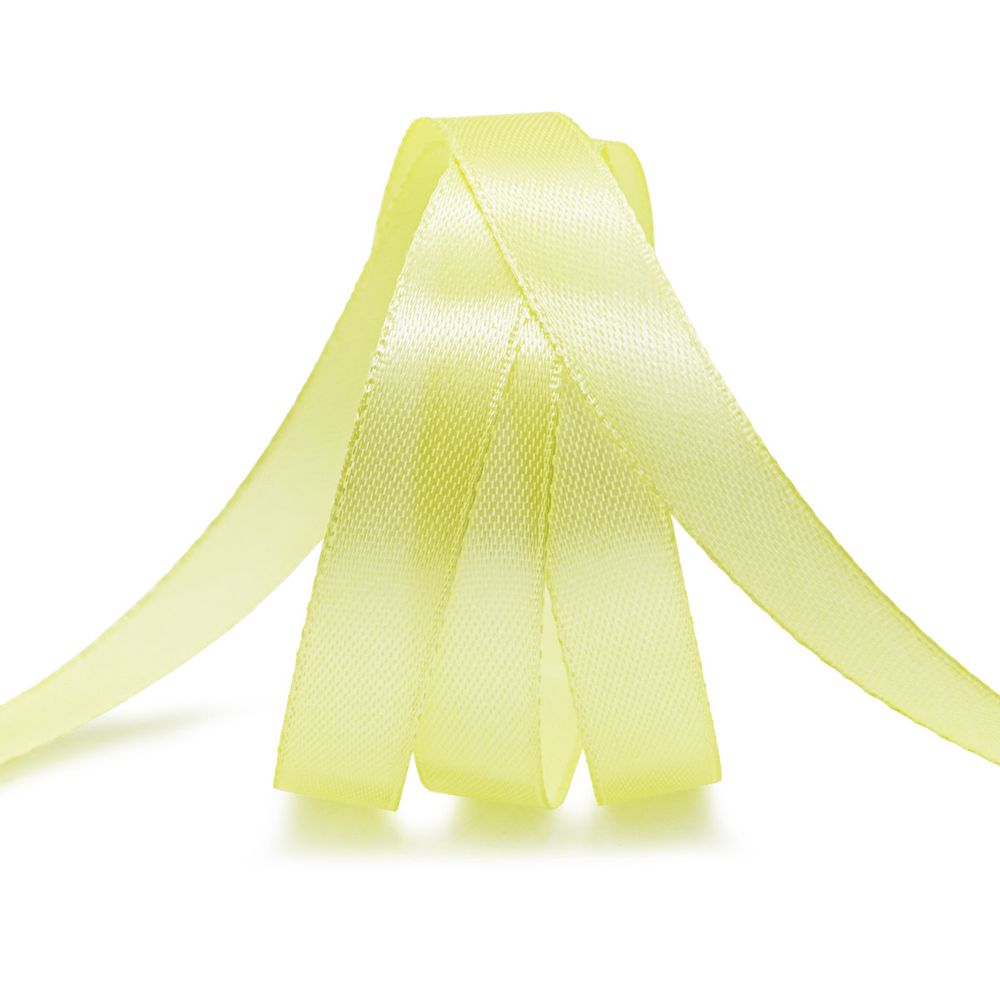 Лента атласная 1-сторонняя 12.0 мм / 22.86±1 метров, 057 лимонный, Globus