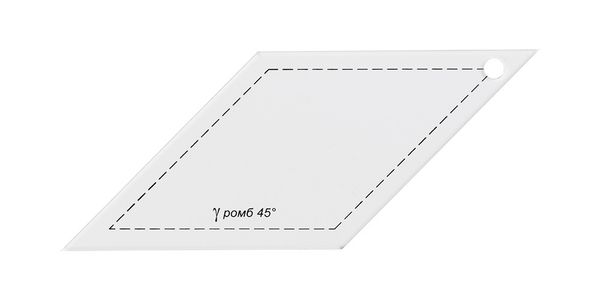 Шаблон для пэчворка 9х65 см, ромб 45°, Gamma PPS-03