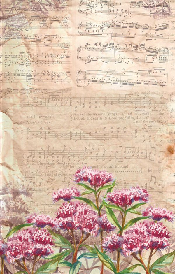 Бумага рисовая 32х22 см, 0091 Мелодия августа, Love2art KPR/R