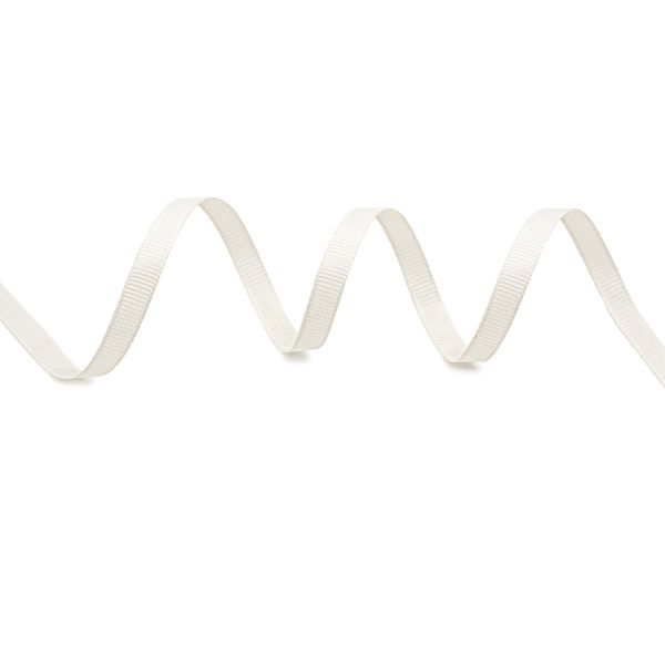 Лента репсовая (в рубчик) 6.0 мм, 047 молочный, уп.18,28 м