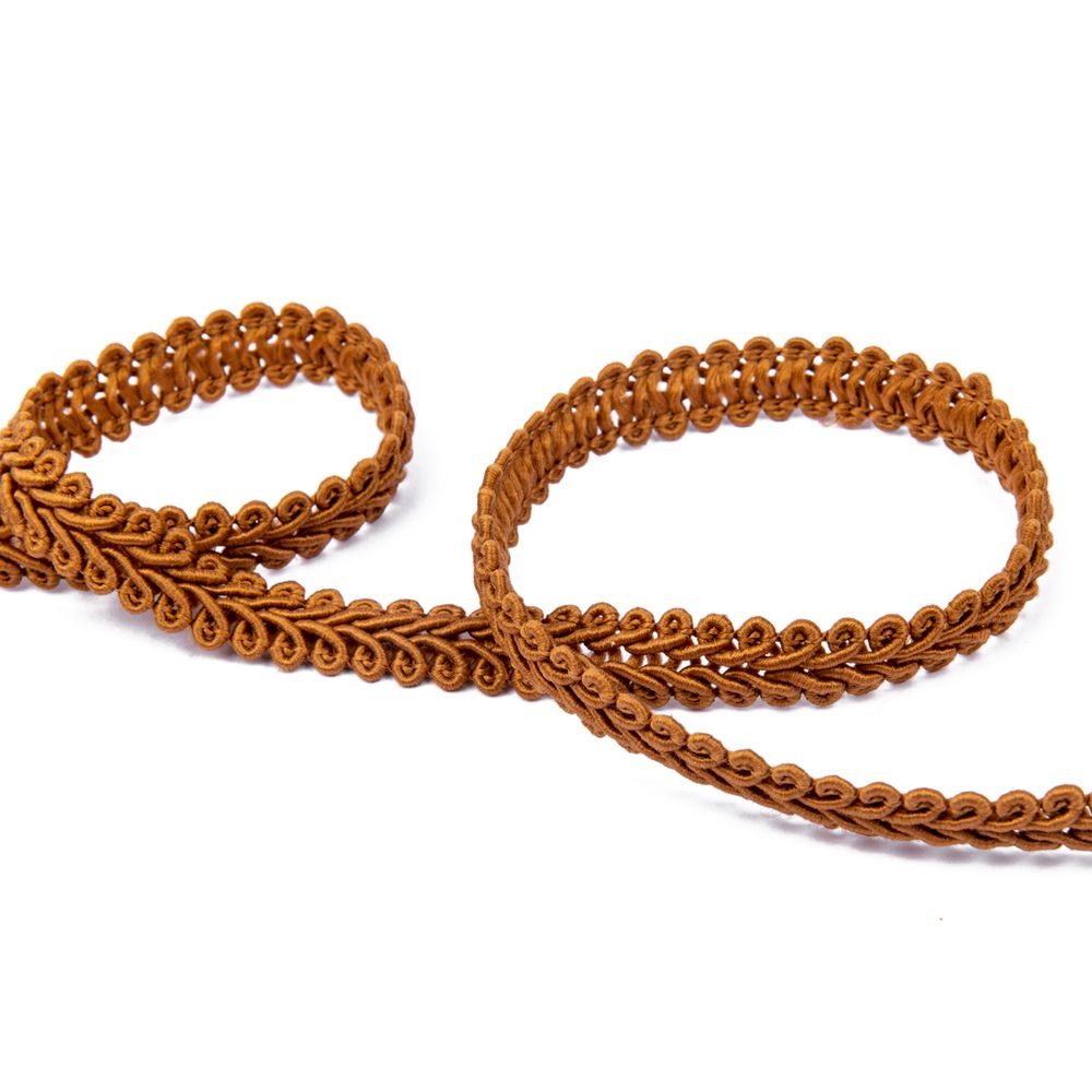 Тесьма отделочная в стиле шанель 8.5-10 мм / 33±0.5 метра, 122 св.коричневый, Gamma GSH-10