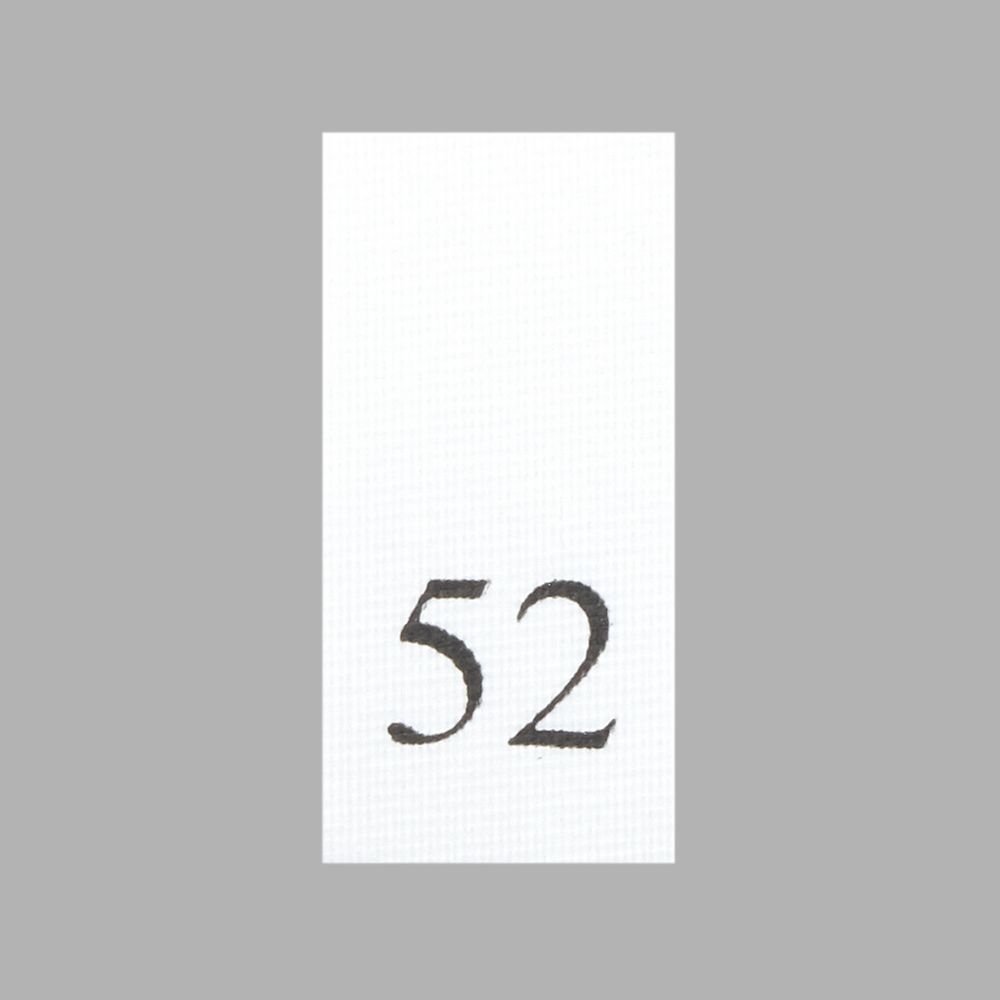 Этикетка-размерник, белый, 10х20 мм, 100 шт, 52