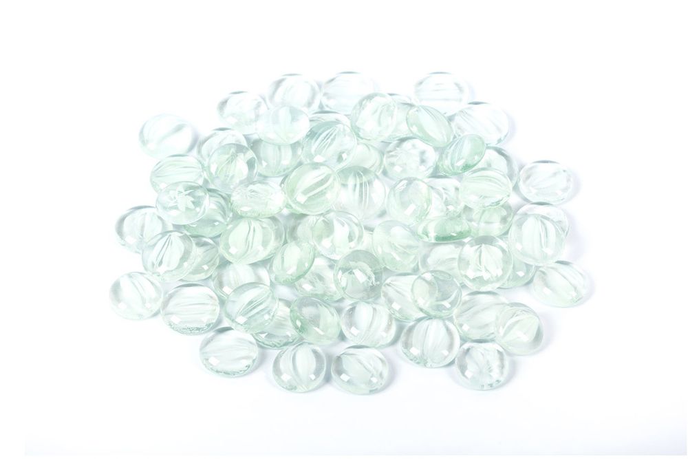 Камни стеклянные 17-19 мм, 6х340 г, №03 прозрачный, Blumentag GLG-08/17