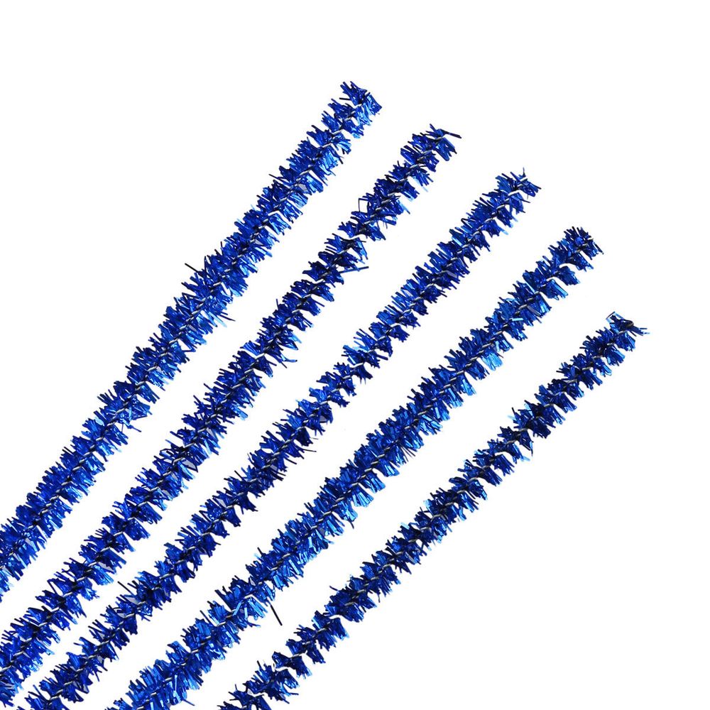 Синель-проволока люрекс, 6 мм / 30см, 20шт/упак, Astra&amp;Craft (A-086 синий)