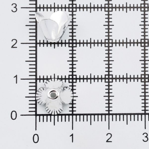 Шапочка для бусин, 10мм 30 шт/упак, Astra&Craft (Серебро), 4AR200