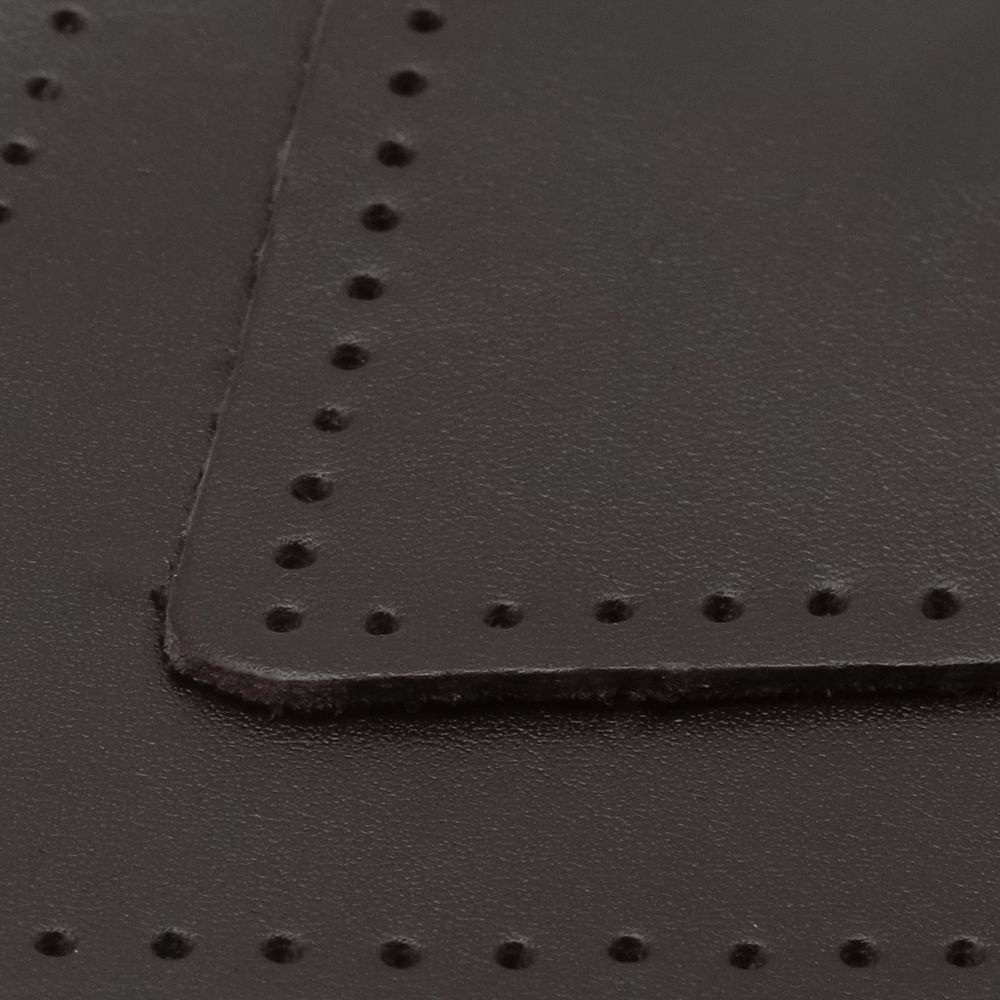 Заплатки пришивные из кожи, ромб 8х11,2см с перфорацией, 2 шт, 100% кожа, 03 темно-коричневый, 9125