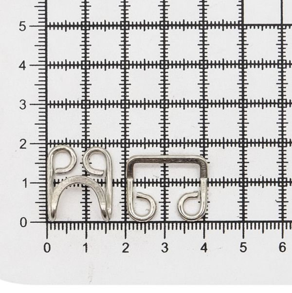 Крючки пришивные 30х20 мм, никель, 10 шт, BIG