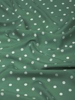 Штапель в горошек 90 г/м², 145 см / 2 метра, TBY.Vidt.05 цв.зеленый