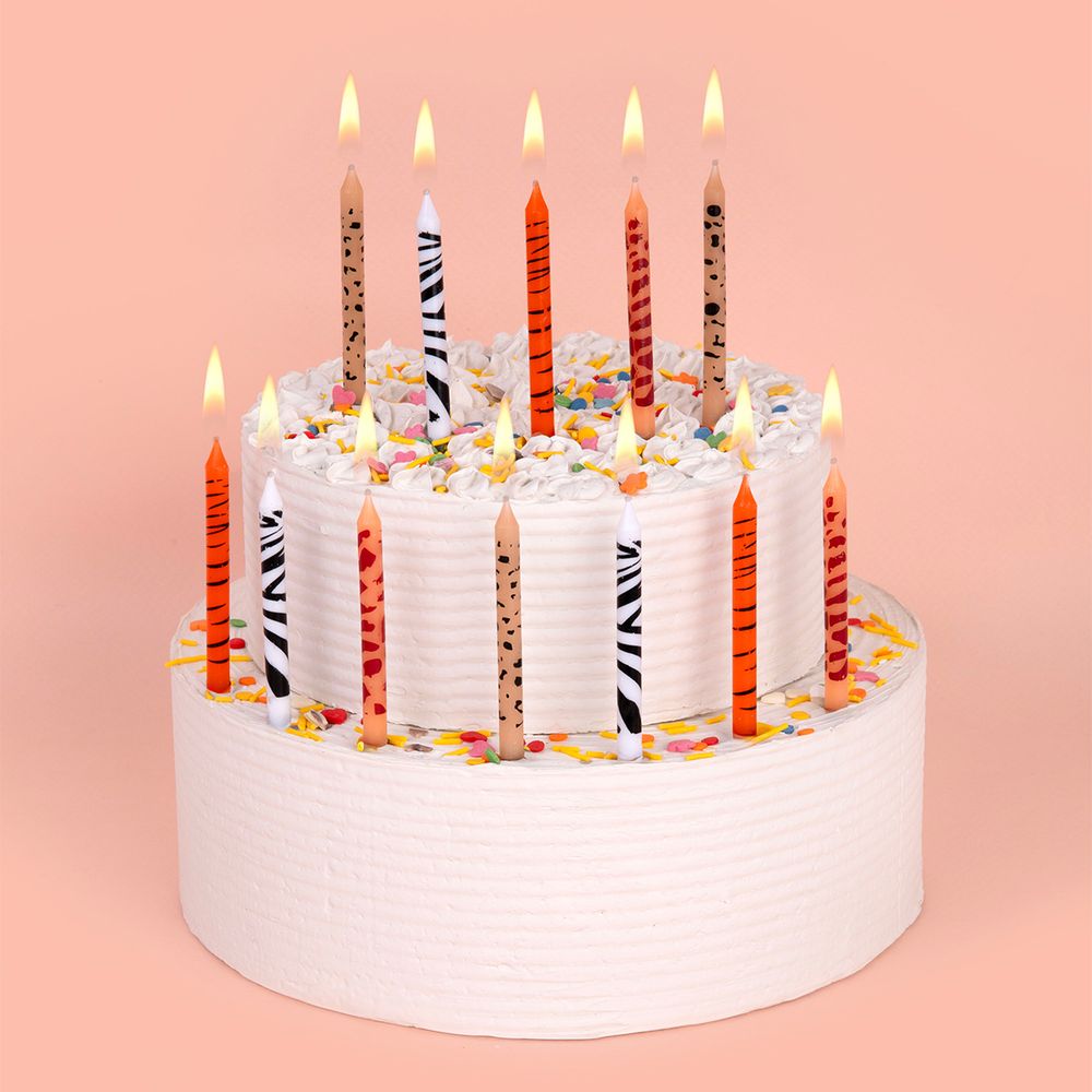Набор свечей для торта 17.6 г 0.5 см, 12х12 шт, сафари, Boomzee BCD-38