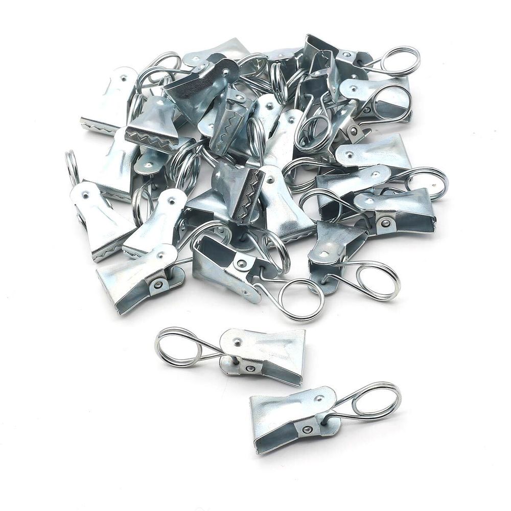 Зажим для штор 34 мм, металлический ДС, 50 шт