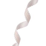 Лента декоративная Горох, 20.0 мм / 25±1 метров, (01 белый/оранжевый), YH97