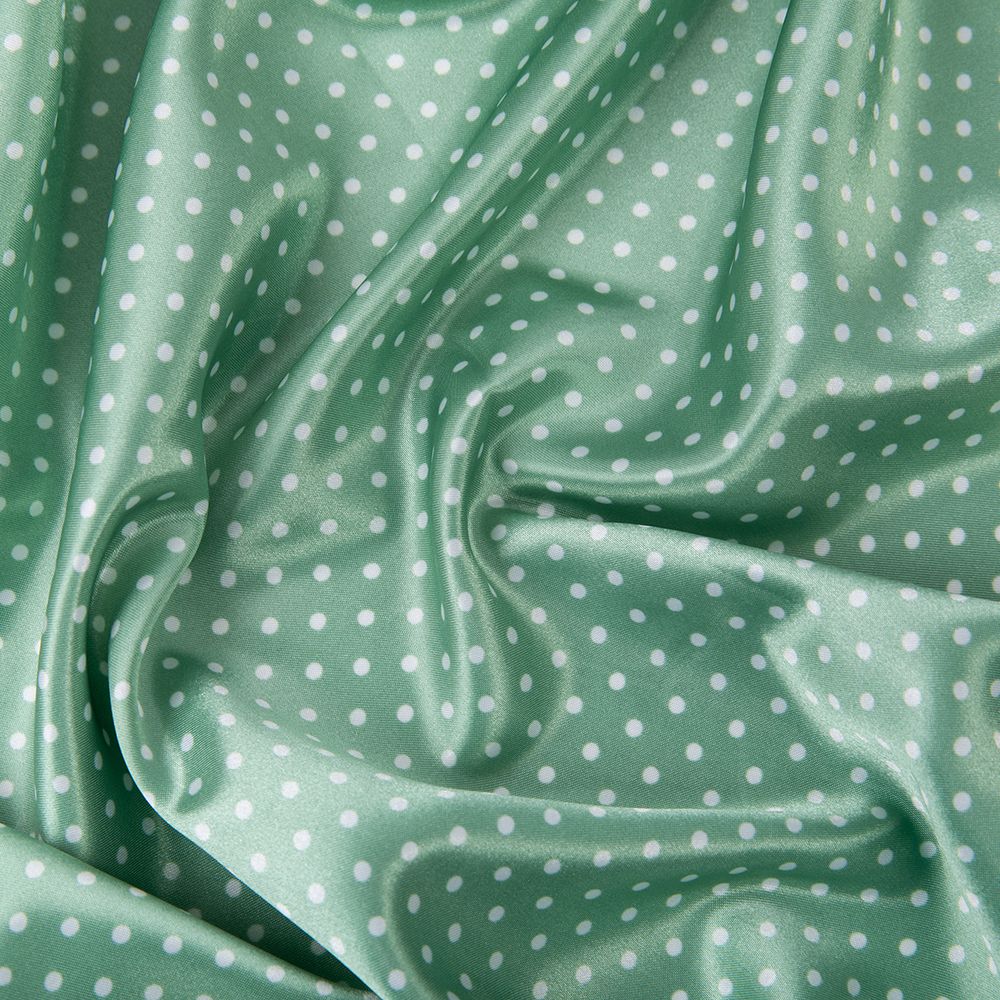 Ткань блузочная Poly satin 75 г/м², 200х145 см, 13 морская волна/ белый, Gamma PSS-002