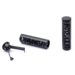 Наконечник для шнура металл лого Fashion 7х25 мм, черный матовый, 10 шт