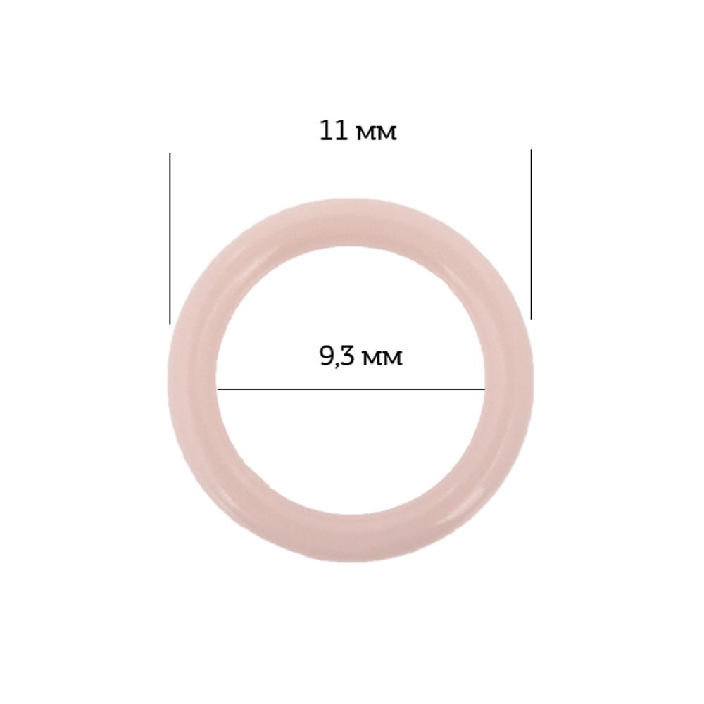 Кольца для бюстгальтера пластик ⌀9.3 мм, 168 серебристый пион, Arta, 50 шт