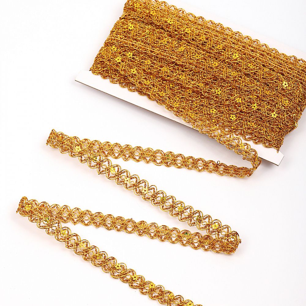 Тесьма отделочная 15 мм / 13.71 метров, TBY 903 цв.золото