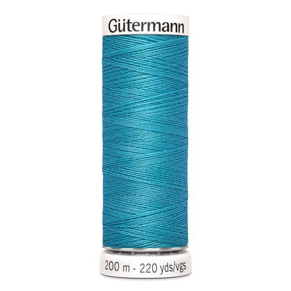 Нитки универсальные Gutermann Sew-all, 200м, 332 насыщенный бирюзовый, 5 катушек