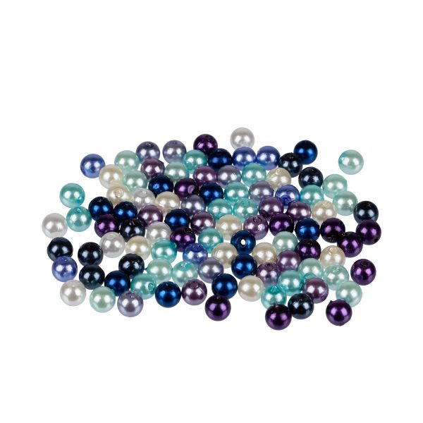 Бусины пластик ⌀6 мм, 100±2 г (10х10±0.2 г), №08 ассорти, Zlatka PB-1