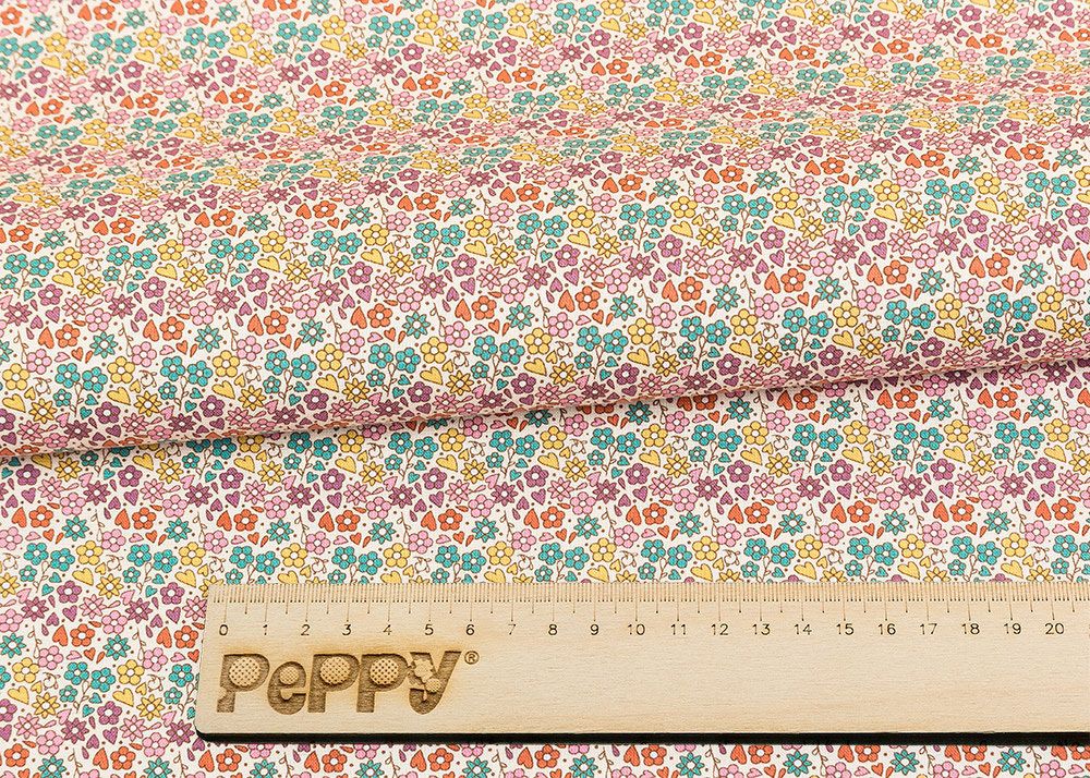 Ткань для пэчворка Peppy Крошки-матрешки, отрез 50х55 см, 146 г/м², КМ-13 кремовый, Peppy
