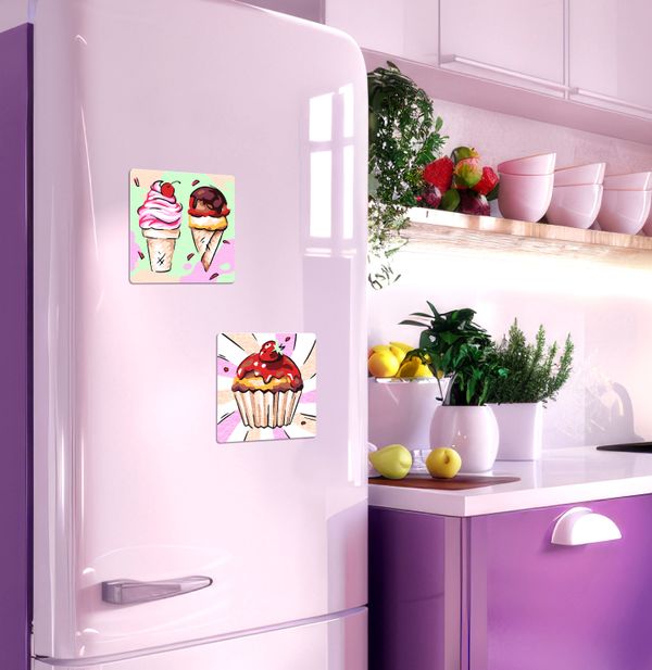 Картина по номерам Фрея PNBM-022, Любимые сладости, (на магните) 9х9 см