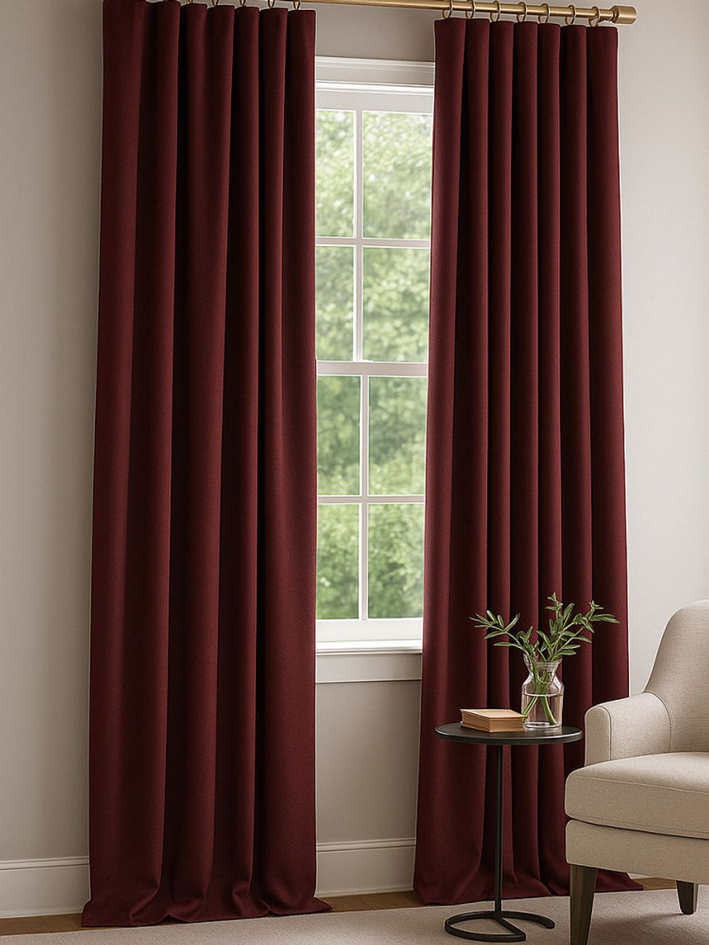 Габардин 150 г/м², 150 см / 50 метров, Gab-150864, S864 бордовый марсала