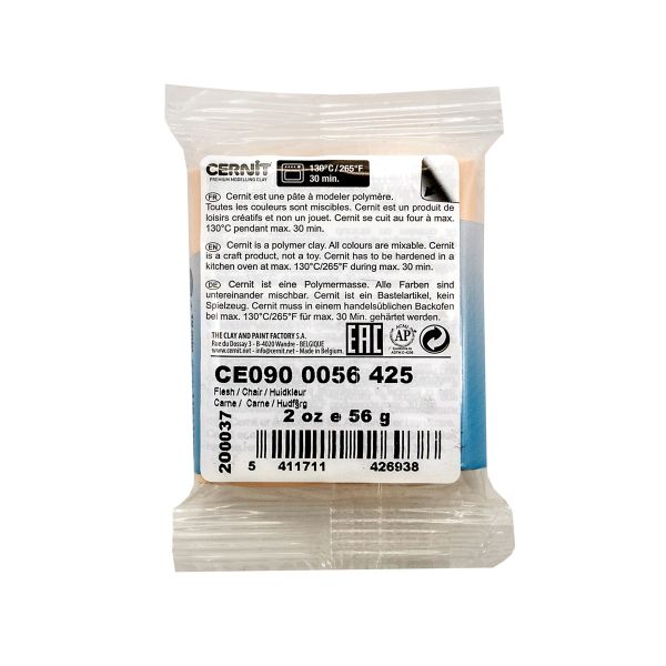 Полимерная глина Cernit №1 запекаемая, классическая 56-62 гр, 425 телесный