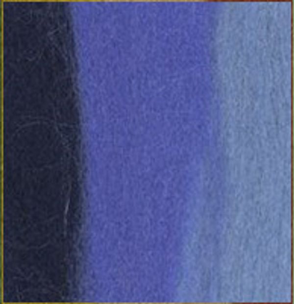 Шерсть для валяния (до 29 мкр), 50 г. 6083 т.синий/св.голубой/лесной колокольчик, Gamma MY-050