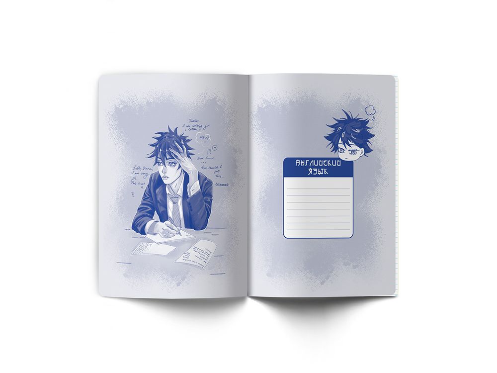 Тетрадь со справочным материалом АниМания, выборочный лак, A5+ 48 л. на скобе 65 г/м², белизна 100%, 10 шт, клетка, 000559 Английский язык, Светоч 48ТПСКа5_4_2_1