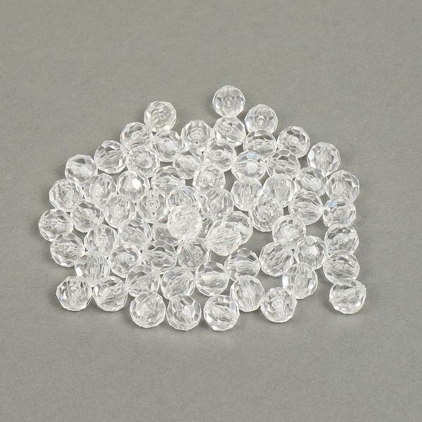 Бусины акрил ⌀12 мм, цв. 17 прозрачный, 50 г, Magic4Hobby