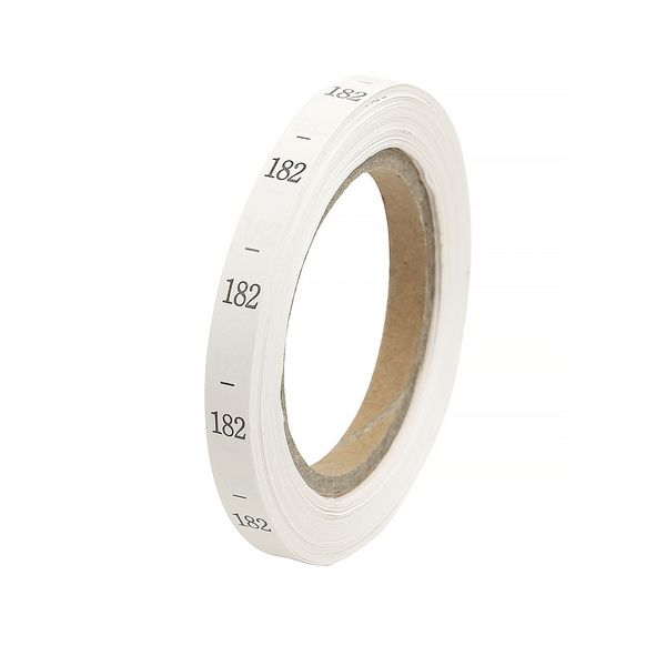 Этикетка-размерник п/э, размер 182 белый 10х25 мм ТВ в рул. 300 шт