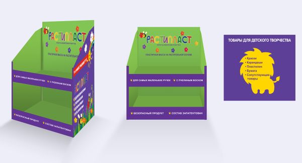 Шоубокс-стойка Растипласт, 2 полки 260х160х400 мм, Лео ЛТО-07