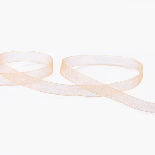 Лента капроновая (органза) 10.0 мм / 22.8±1 метра, 009 рыжий, Blitz OR-10