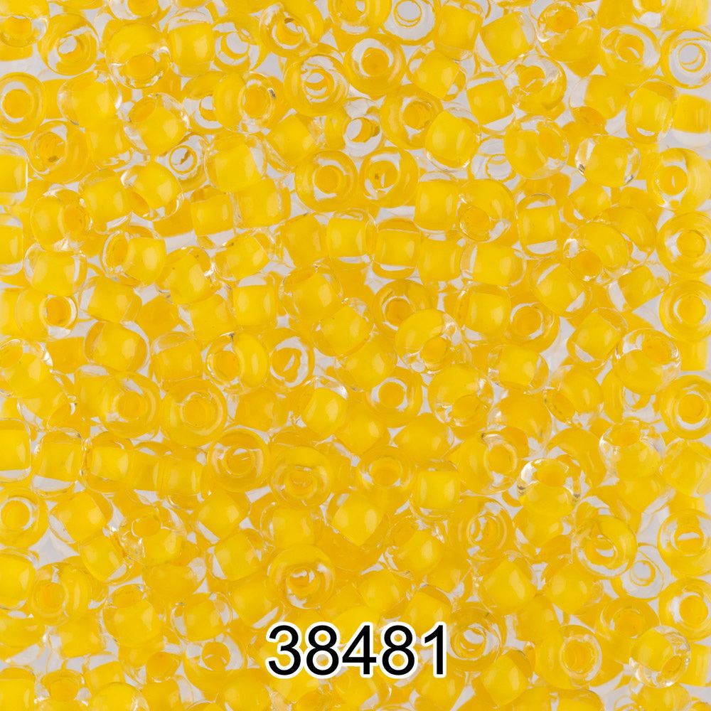 Бисер Preciosa 10/0 (2.3 мм), 500 г, 38481 (Ф230) желтый