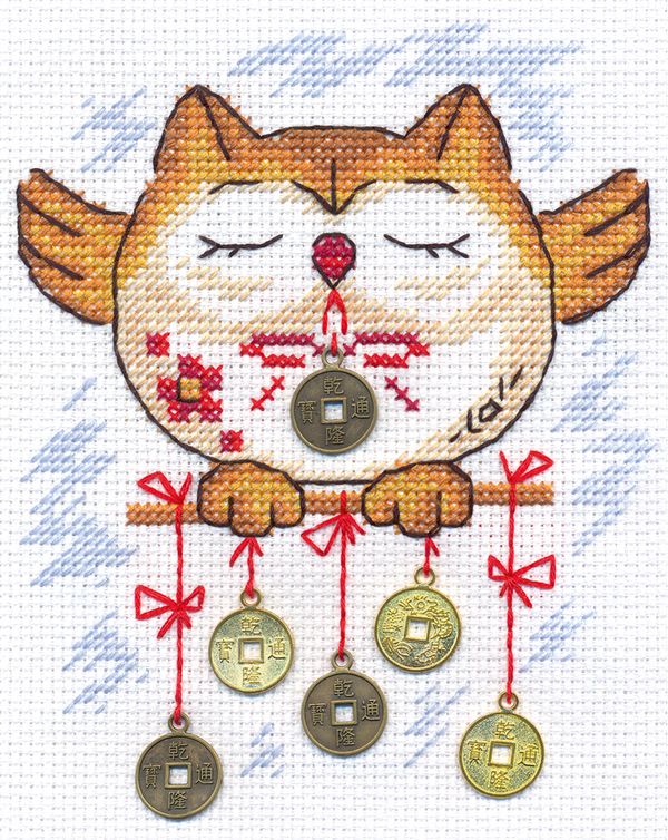 Набор для вышивания нитками Panna, Прибыль в делах, 14х17 см