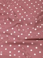 Штапель в горошек 90 г/м², 145 см / 2 метра, TBY.Vidt.08 цв.розовый