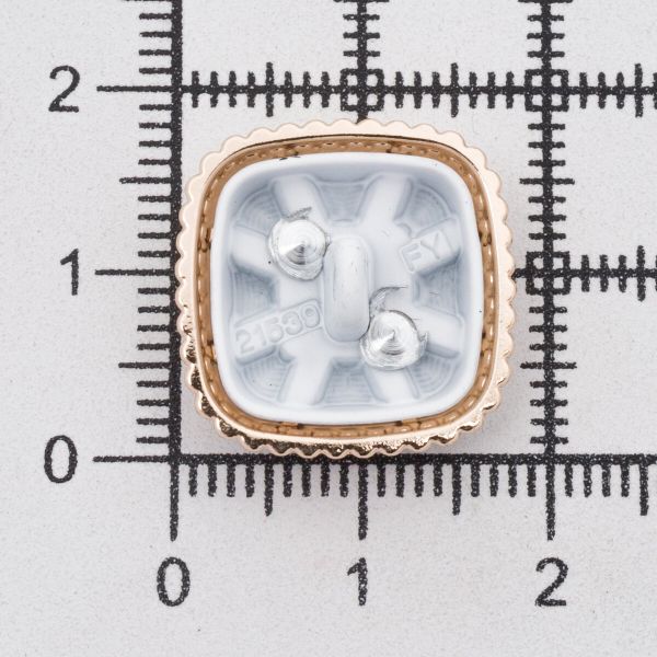 Пуговицы на ножке 28L=18 мм, металл, GD.White (золото-белый), 10 шт, MP07