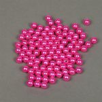 Бусины пластик (перламутр) ⌀10 мм, цв.096 яр.розовый, уп.500г (960 шт), Magic4Hobby