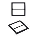 Пряжка ременная металл 50 мм ушко, 59х59 мм, черная резина, 4 шт