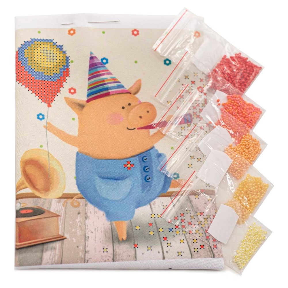 Набор для вышивания бисером Бисеринка, Праздник 17х17см