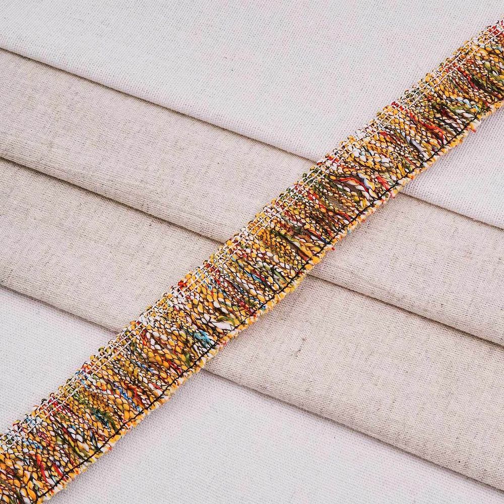 Тесьма-бахрома твидовая Шанель 30 мм / 45,7 м, бежевый, 3AR2790