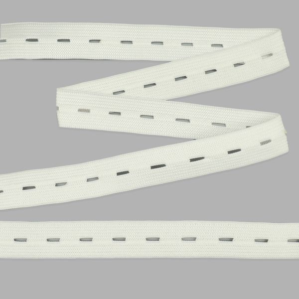 Резинка перфорированная 21.0 мм / 30 метров, вязаная, 46-60341/21 (белый)